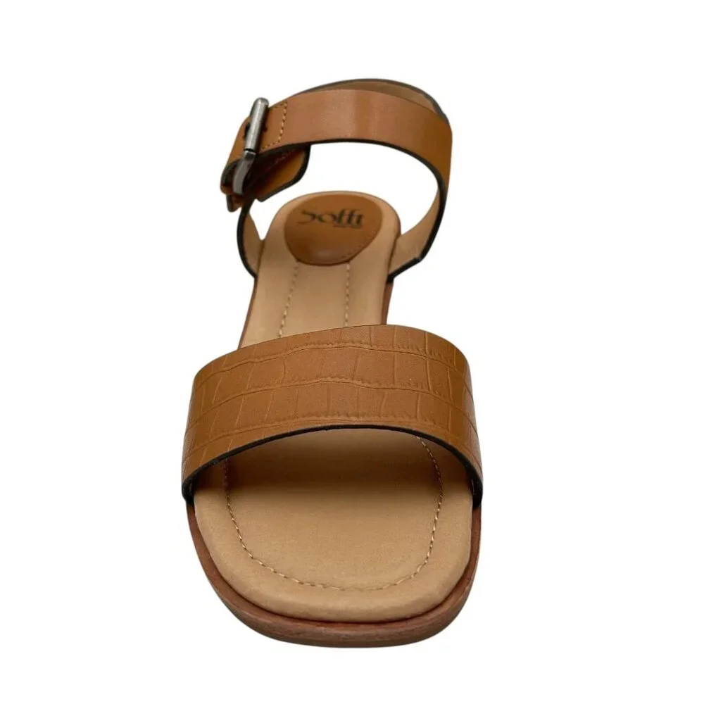 Sofft Garin Women’s Wedge Sandals Size 8.5‎ Brown Open-toe Hook & loop Closure